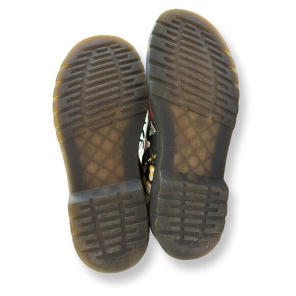 Dr. Martens 1460 Floral Mash Up Black Leather Lace Up Boots Size US 4 Juniors - Picture 10 of 15